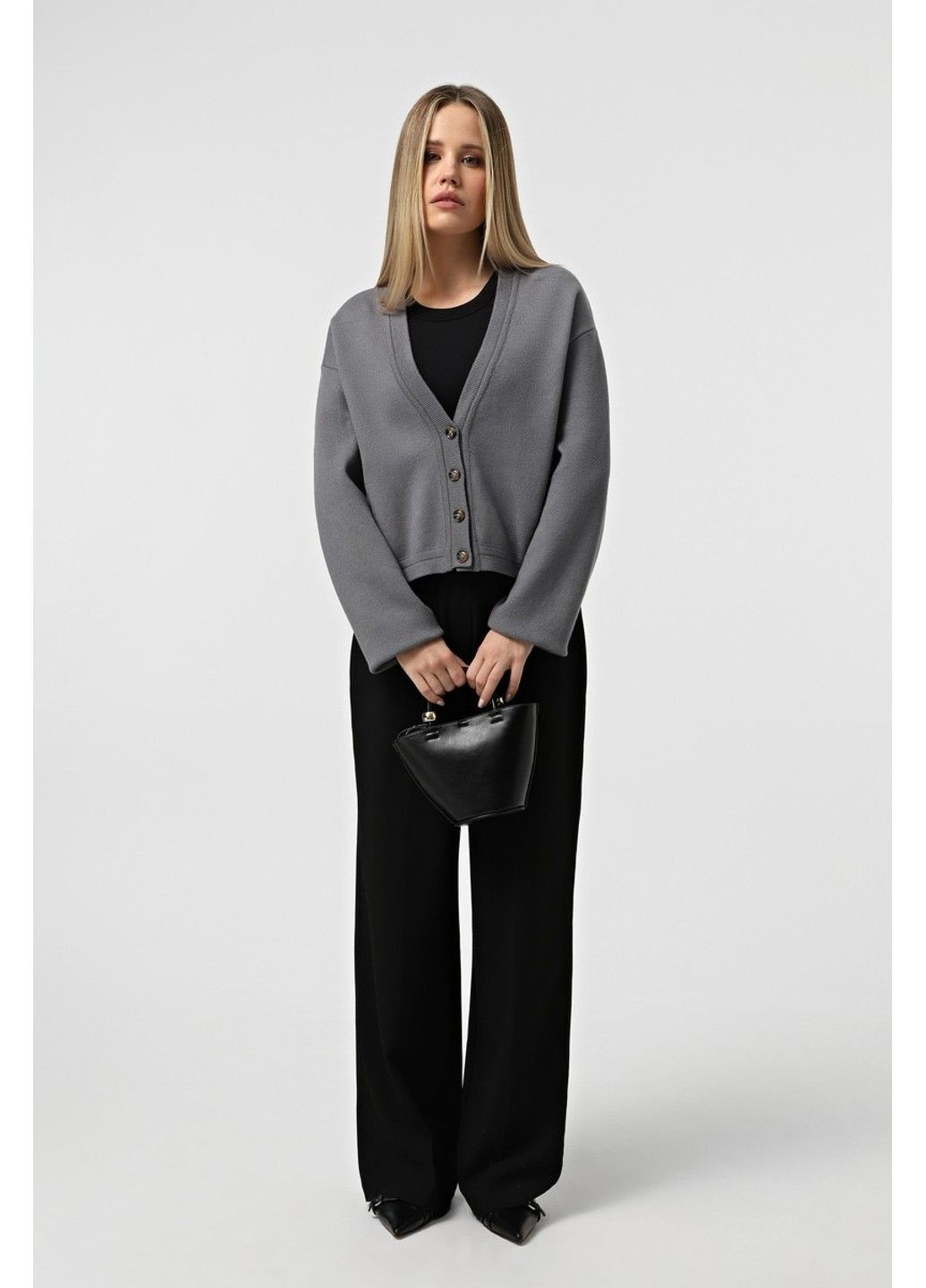 Серый демисезонный кардиган Sewel