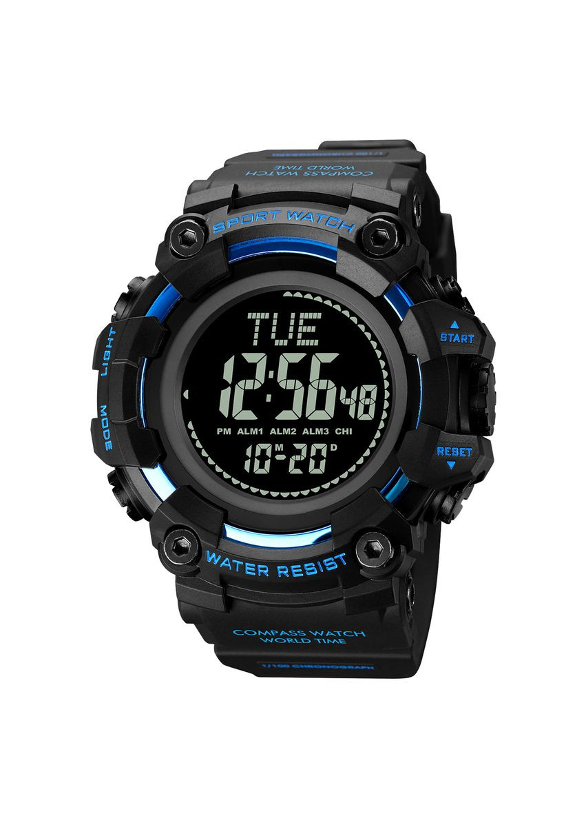 Спортивные часы 2037BU Blue электронные для мужчин водонепроницаемые с подсветкой для тренировок ProDobro (367267138)