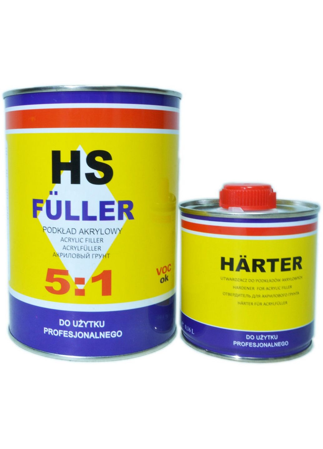 Акриловий ґрунт 5:1.8 л HS Fuller (відп. Harter - 160 мл) No Brand (289460588)