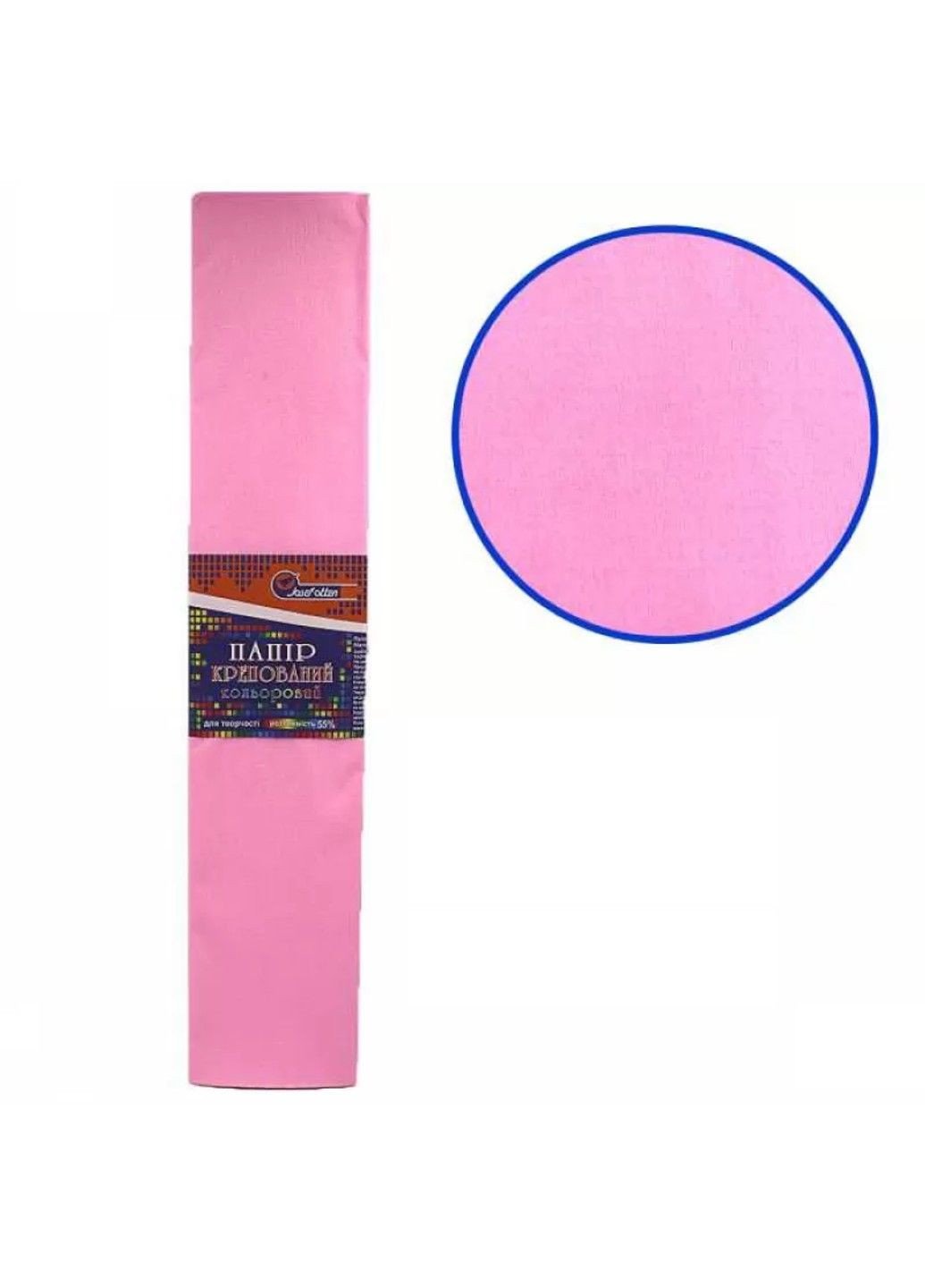Гофрований папір " Блідо-рожевий " 50*200 см 55%, 20г/м2 жниварка креп гофра Krepina креповий папір No Brand (334343290)