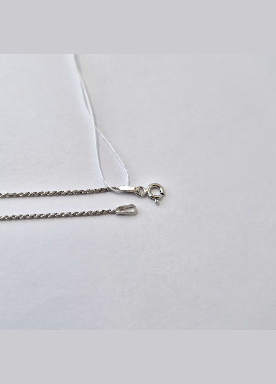 Серебряная цепочка цепь Круглая Жгут см серебро 925 пробы Родированное 1.90г 802р0/40 No Brand (306854524)