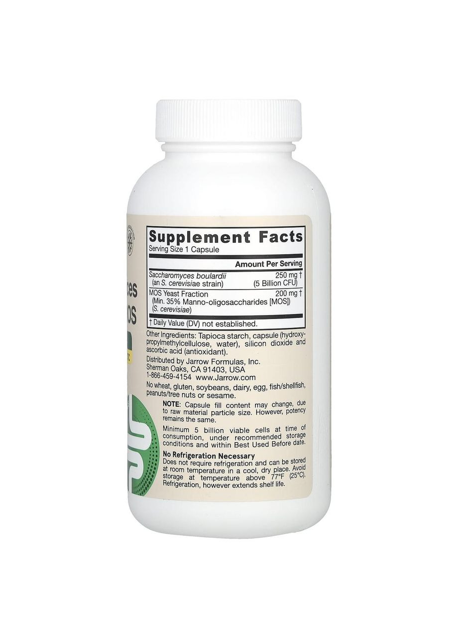 Сахароміцети Буларді і МОС, 5 млрд,, 90 капсул Jarrow Formulas (364311703)