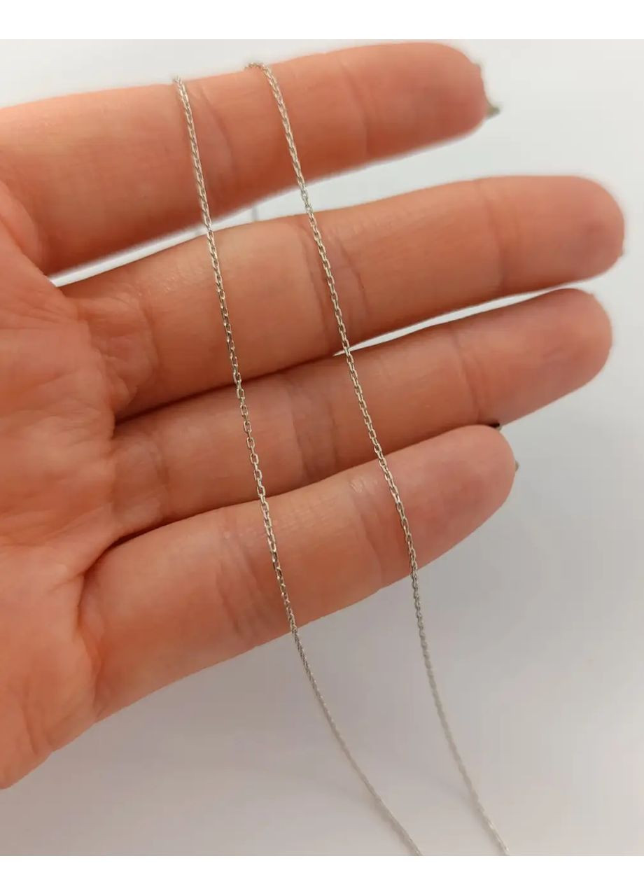 Цепь золотая женская якорное плетение 45 см, 1,31 г., Белое золото 585 проба Ц083 No Brand Ланцюжок (368785349)