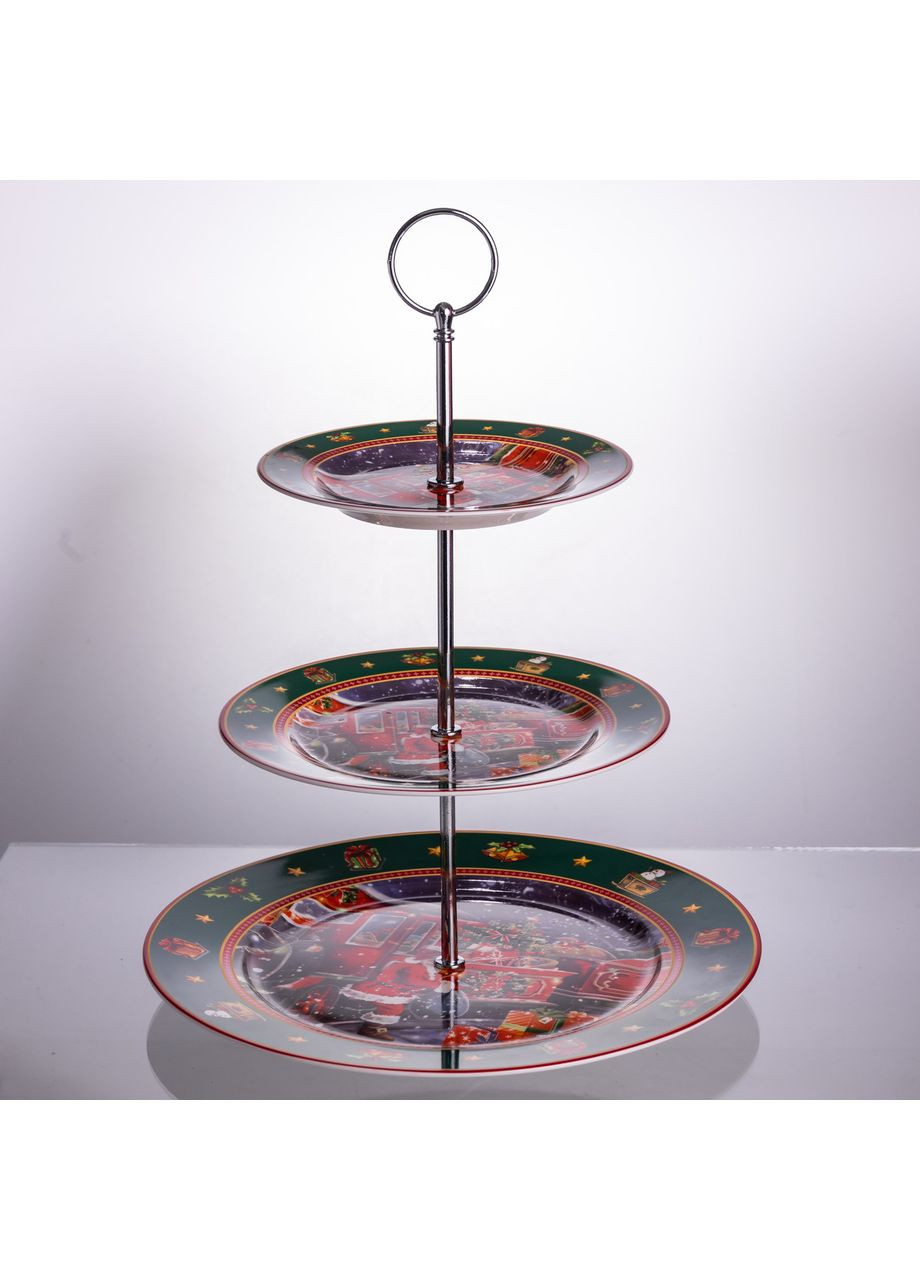 Фруктовница на 3 яруса Santa новогодняя фуршетная HP-SDHK-9 Yiwu (371391790)