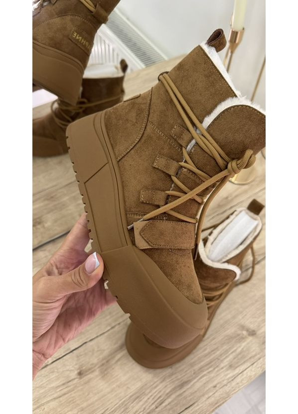 Жіночі зимові чоботи замшеві угги 39-40 (25 см) BabyStyle (354830491)