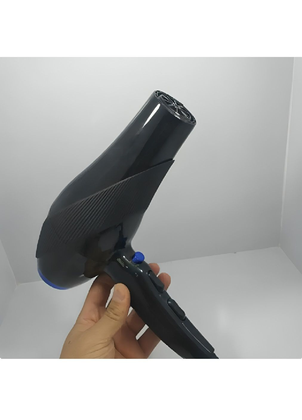 Фен с регулировкой температуры насадками 2 штуки для сушки укладки волос 3000W (480126-Prob) Черный Unbranded (329819943)