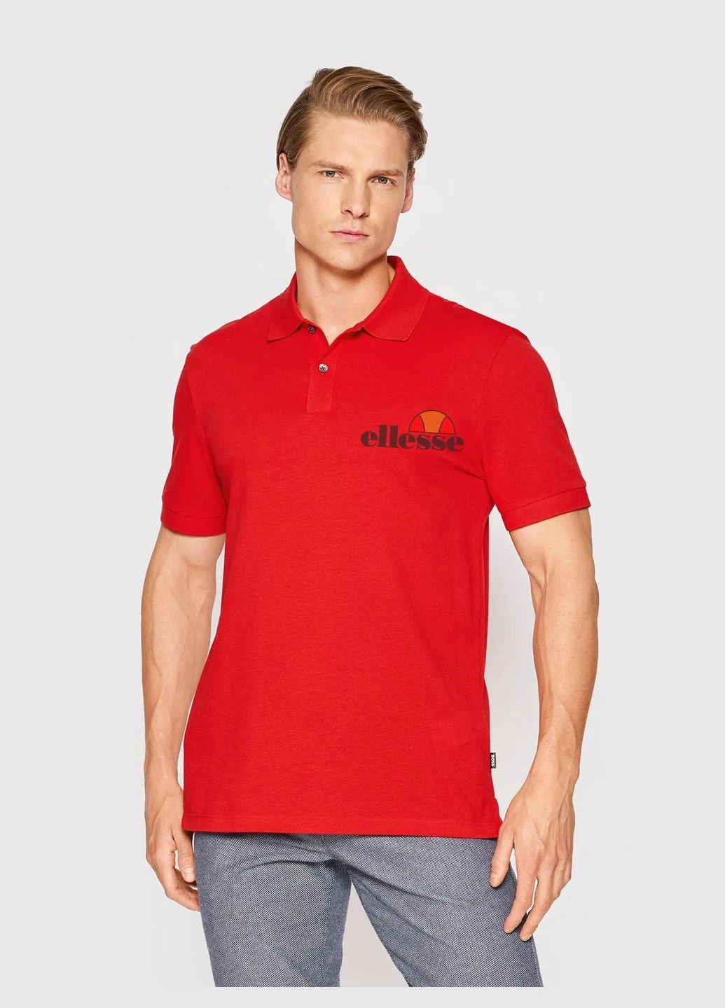 Красная футболка-мужская футболка-поло ellesse для мужчин No Brand