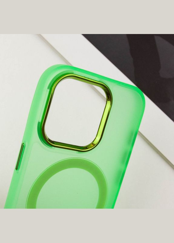 Чехол TPU+PC Lily with MagSafe для Apple (6.7") Салатовый | Neon Green Epik iPhone 15 Pro Max (300582614)