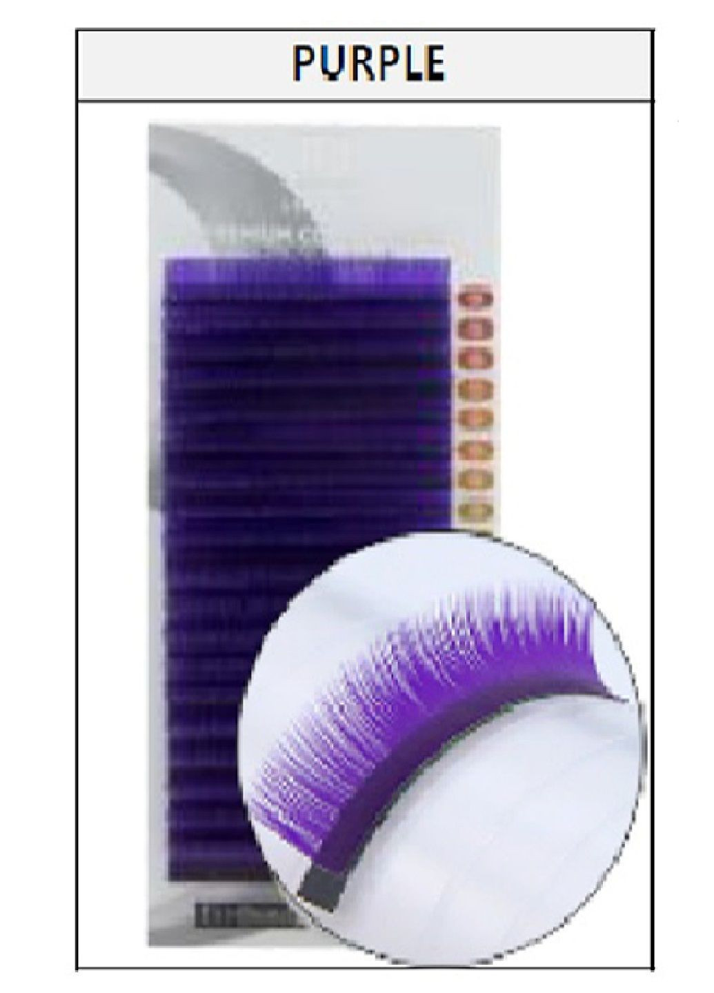 Ресницы фиолетовые миксы С 0,10 8-14 мм I-Beauty (322862521)