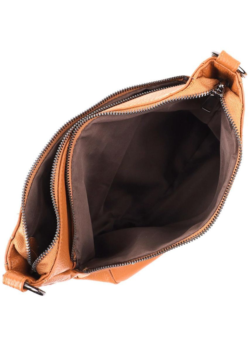 Сумка крос-боді на плече з натуральної шкіри середня жіноча Коричневий 40317 Vintage (361970392)