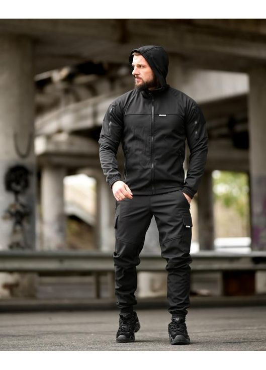 Армійський чоловічий демісезонний костюм Oblivion чорний No Brand