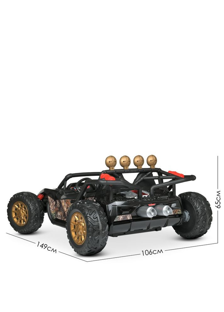 Детский электромобиль Багги Racer JS3168EBLR-18(24V), двухместный. Черный камуфляж Bambi (285715082)