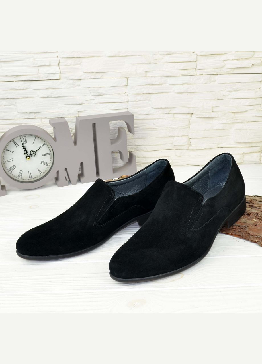 Черные туфли мужские классические, из натуральной черной замши. 44 размер Vasha para