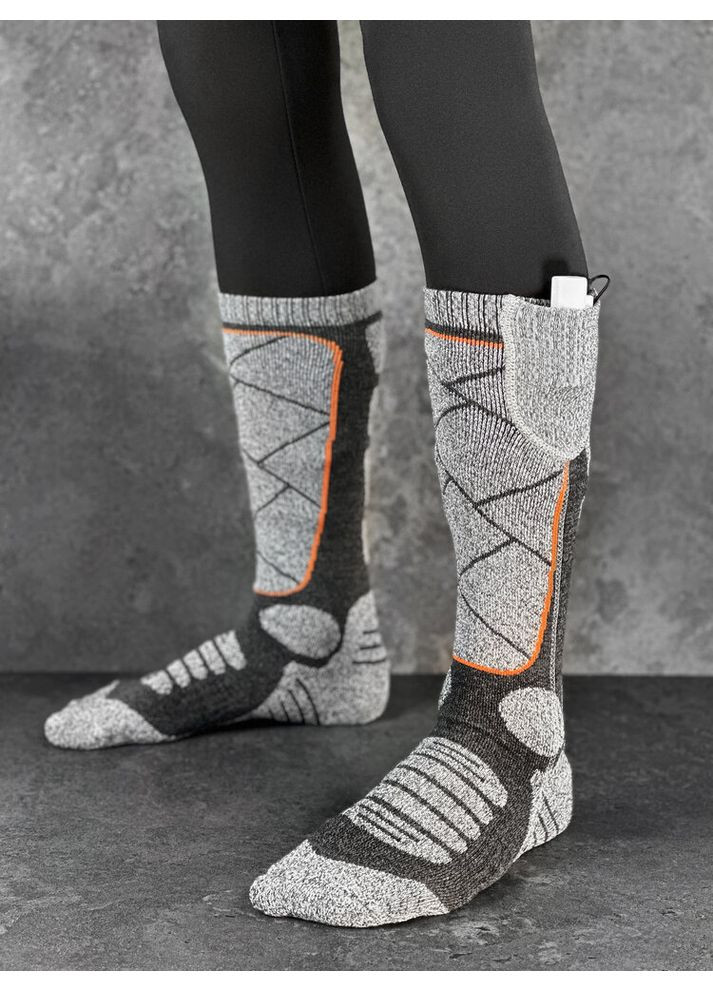Сірі термошкарпетки з підігрівом hot сірий Pobedov однотонні (316301561)