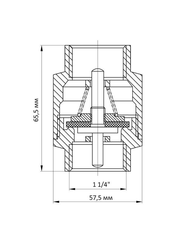 Клапан зворотний 1-1/4" ( KR.171) (KR0130) KOER (322074837)