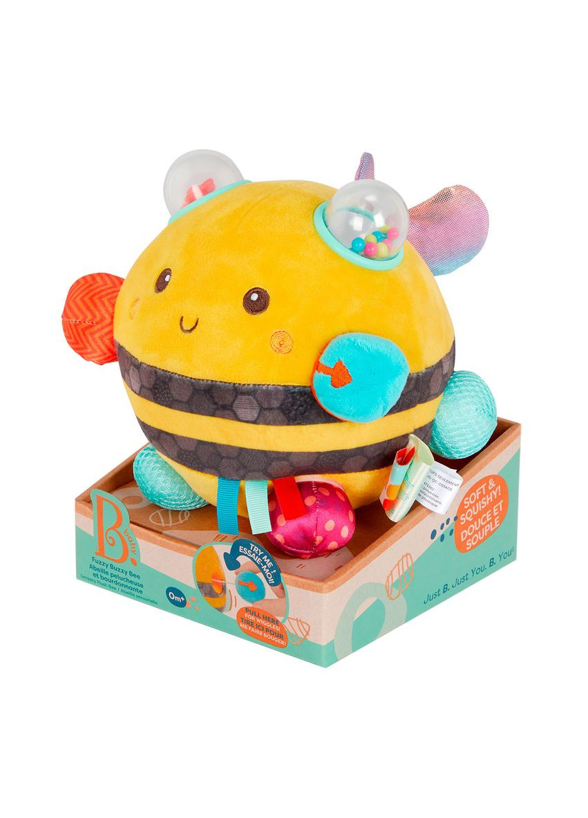 Сенсорная мягкая игрушка Пчелка Дзиж (BX2037Z) Battat (356675507)