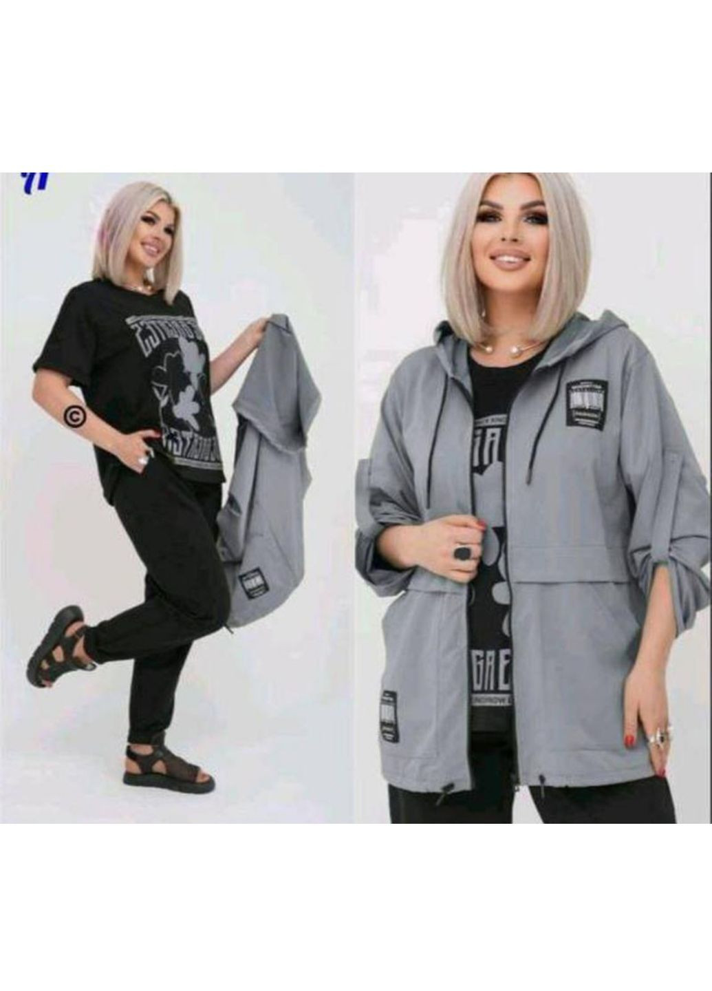 Костюм-тройка (шорты, футболка, удлиненная рубашка) Anastasimo (368849036)