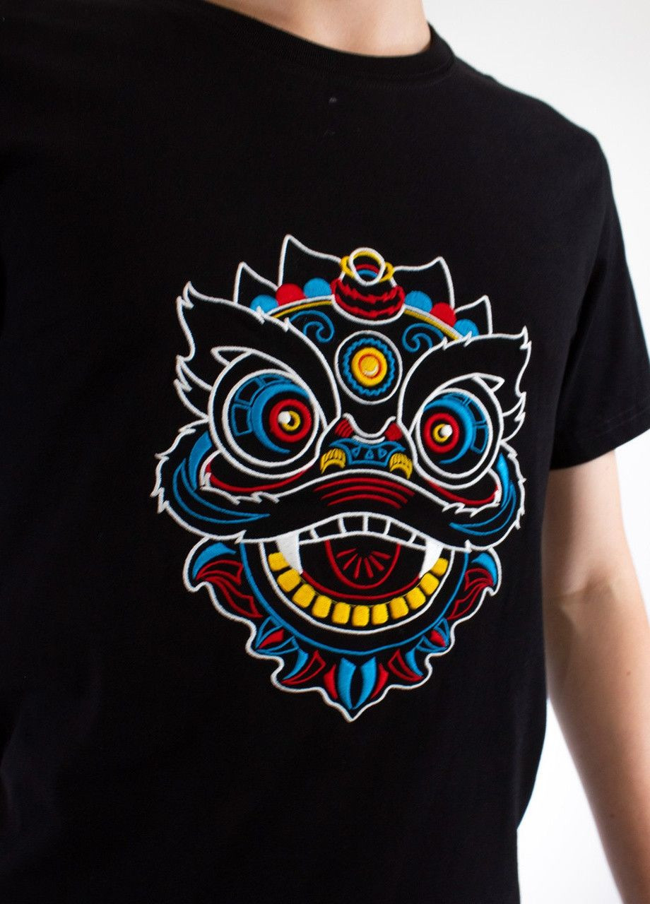 Черная мужская футболка shy dragon xl black (28971996 xl) No Brand