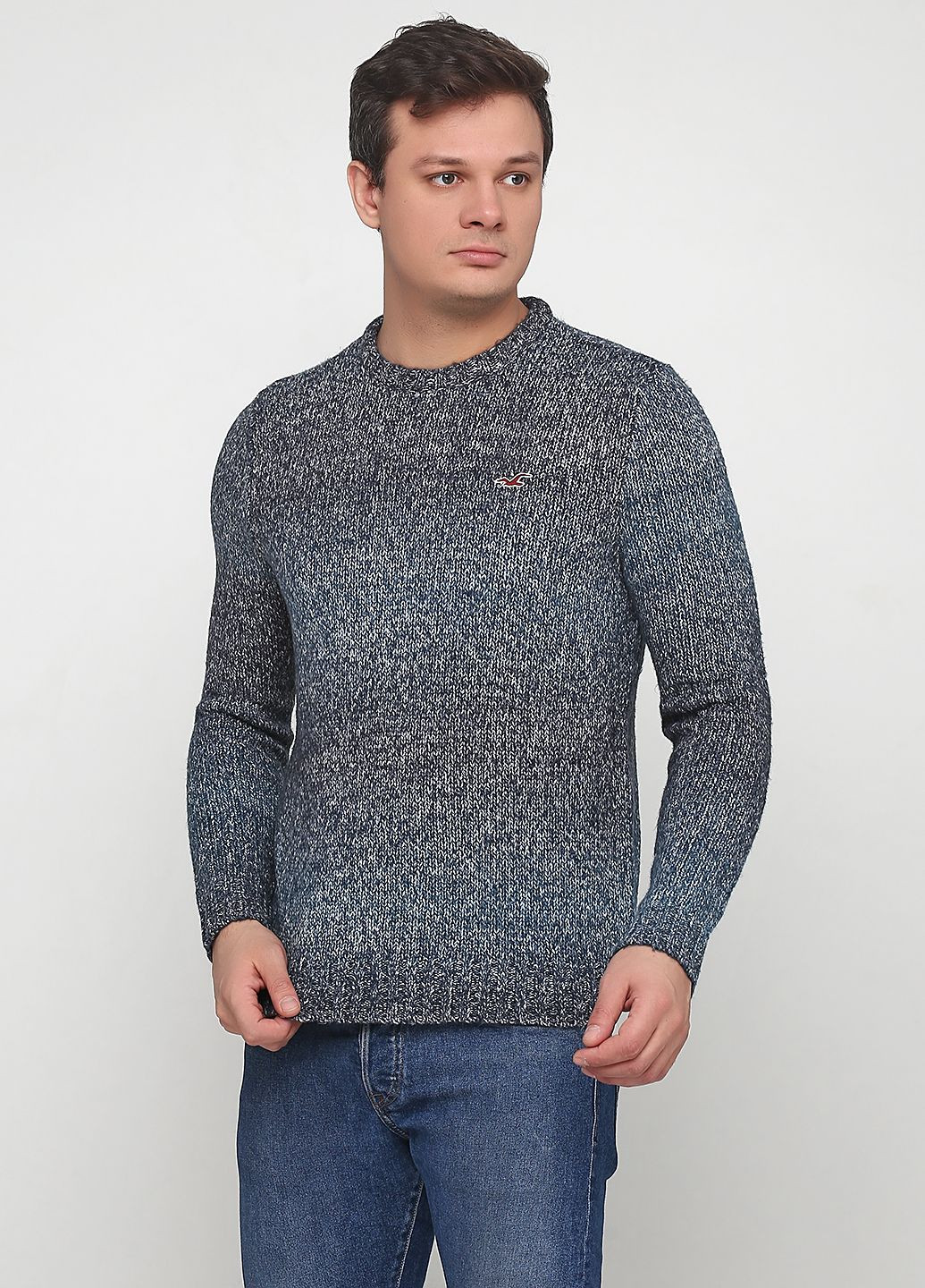 Синій демісезонний светр чоловічий - светр hc6761m Hollister