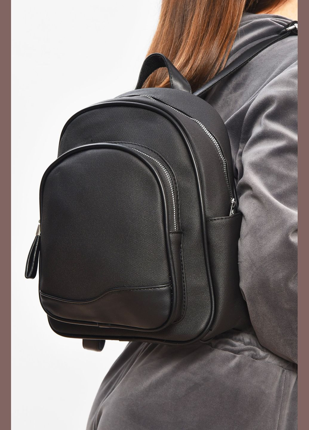 Рюкзак жіночий з екошкіри чорного кольору Let's Shop (331288288)