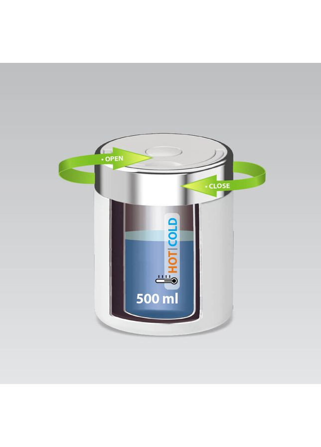 Термос харчовий MR-1649-50 White 500 мл білий Maestro (360642115)