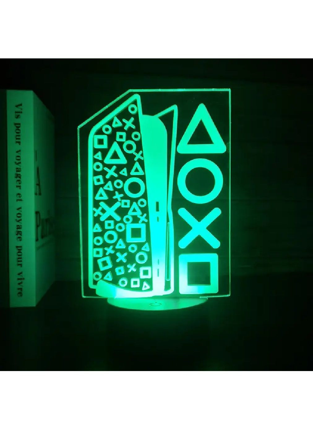 Настільний 3D LED нічник з пультом сенсорним управлінням роботою від USB 16 кольорів світіння (480831-Prob) Консоль PlayStation Unbranded (345559573)