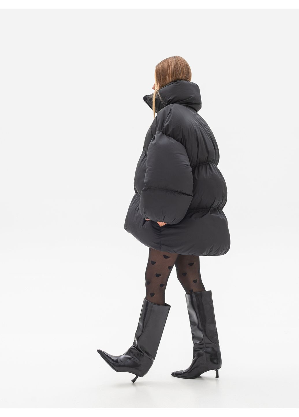 Черная зимняя куртка женская зимняя oversized ZF inspire