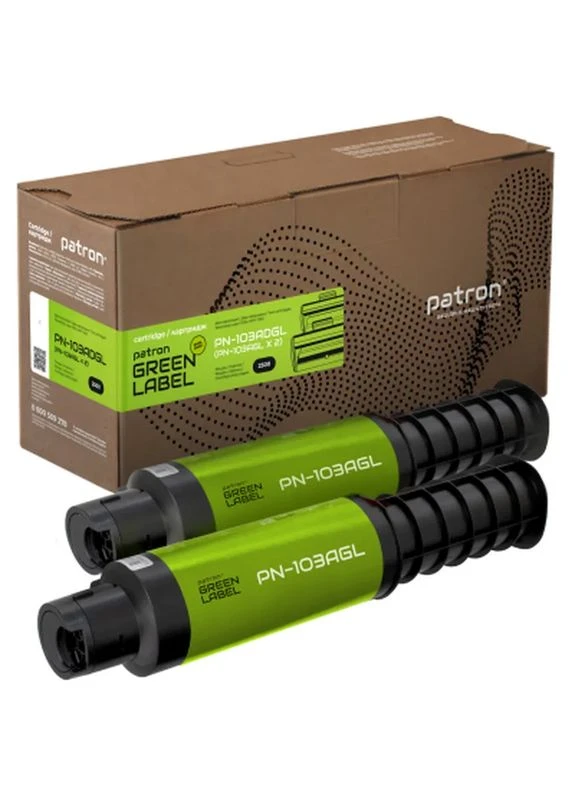 Тонер-картридж HP W1103AD DUAL PACK GREEN Label (PN-103ADGL) Patron (398675300)