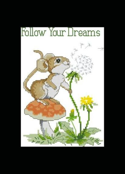 Набор для вышивки крестиком. Размер: 13*19 см Следуй за мечтой! Лоскуток (315361856)