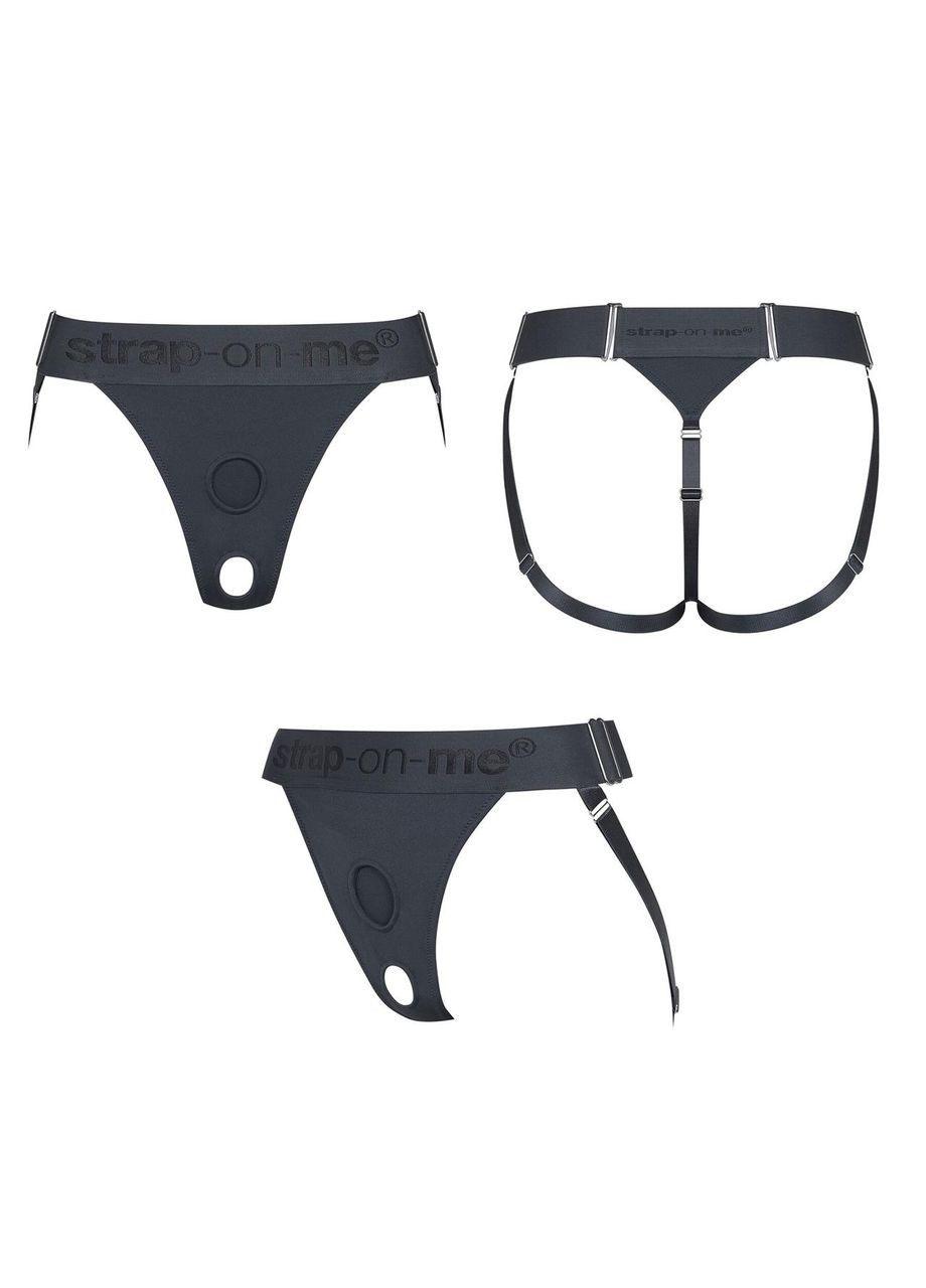 Трусики для страпона Strap-On-Me HARNAIS LINGERIE UNIQUE, One Size, серые No Brand (366879461)