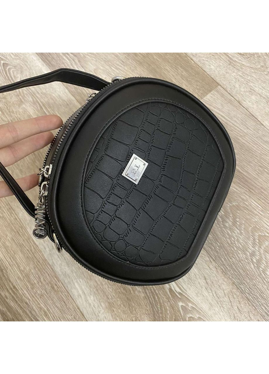 Сумка женская круглая с брелком фиолетовая на плечо экокожа ProDobro (363136184)