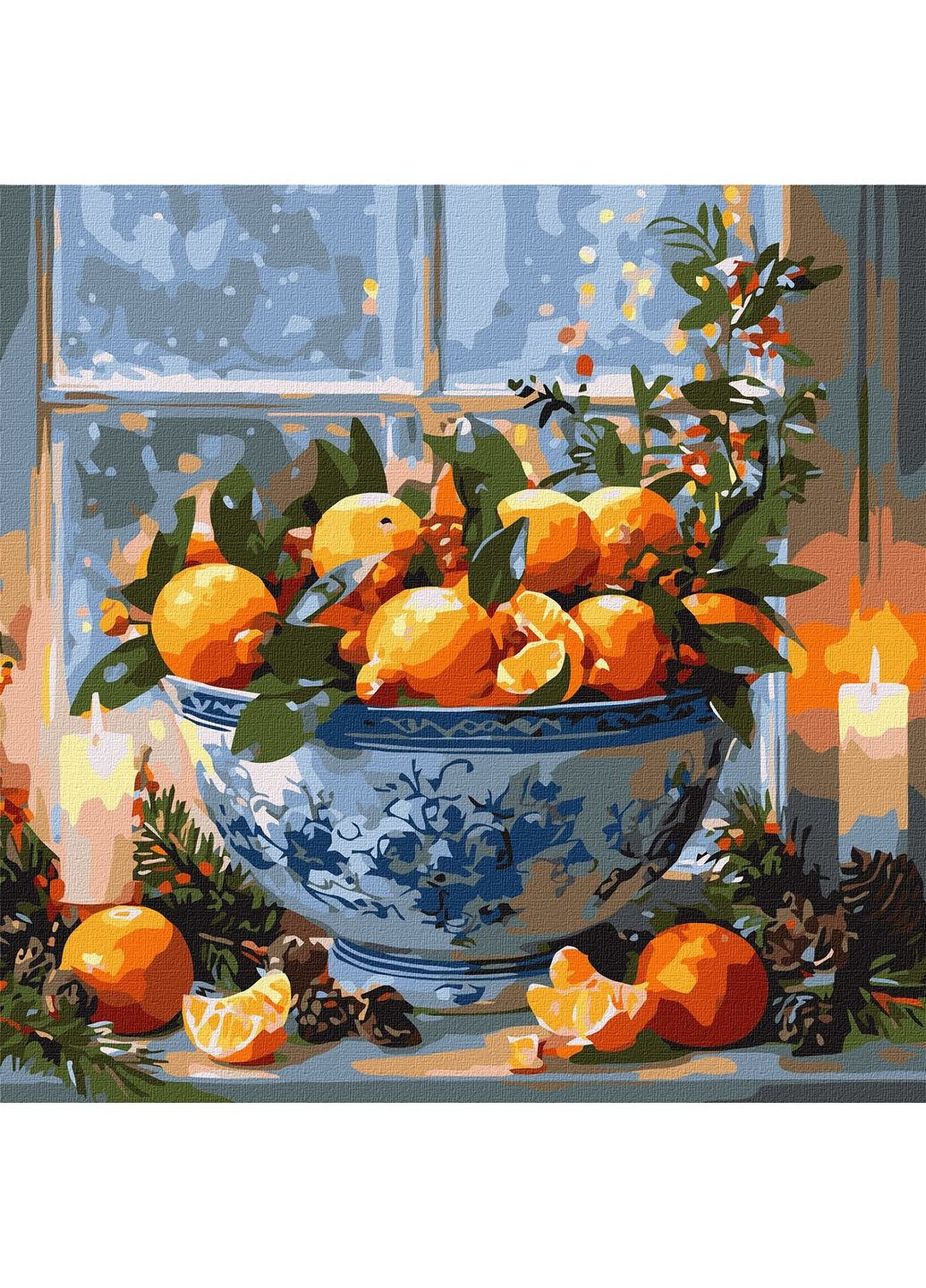 Набор для росписи по номерам Цитрусы в вазе KHO5742 Разноцветный shop (4823104385134) IDEYKA (372363309)