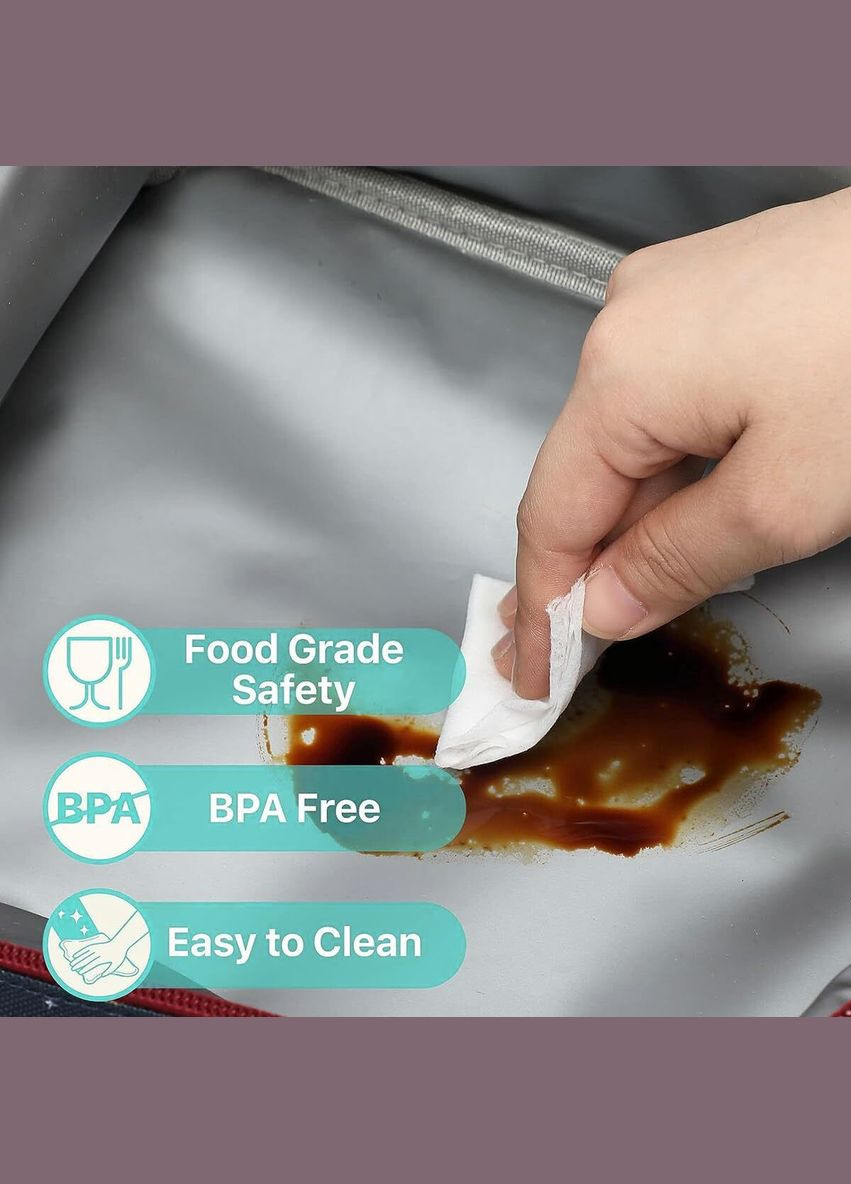 Дитяча термосумка, ланч бег у школу для їжі з собою 6.8л, Фіолетова Динозаври More (299716013)