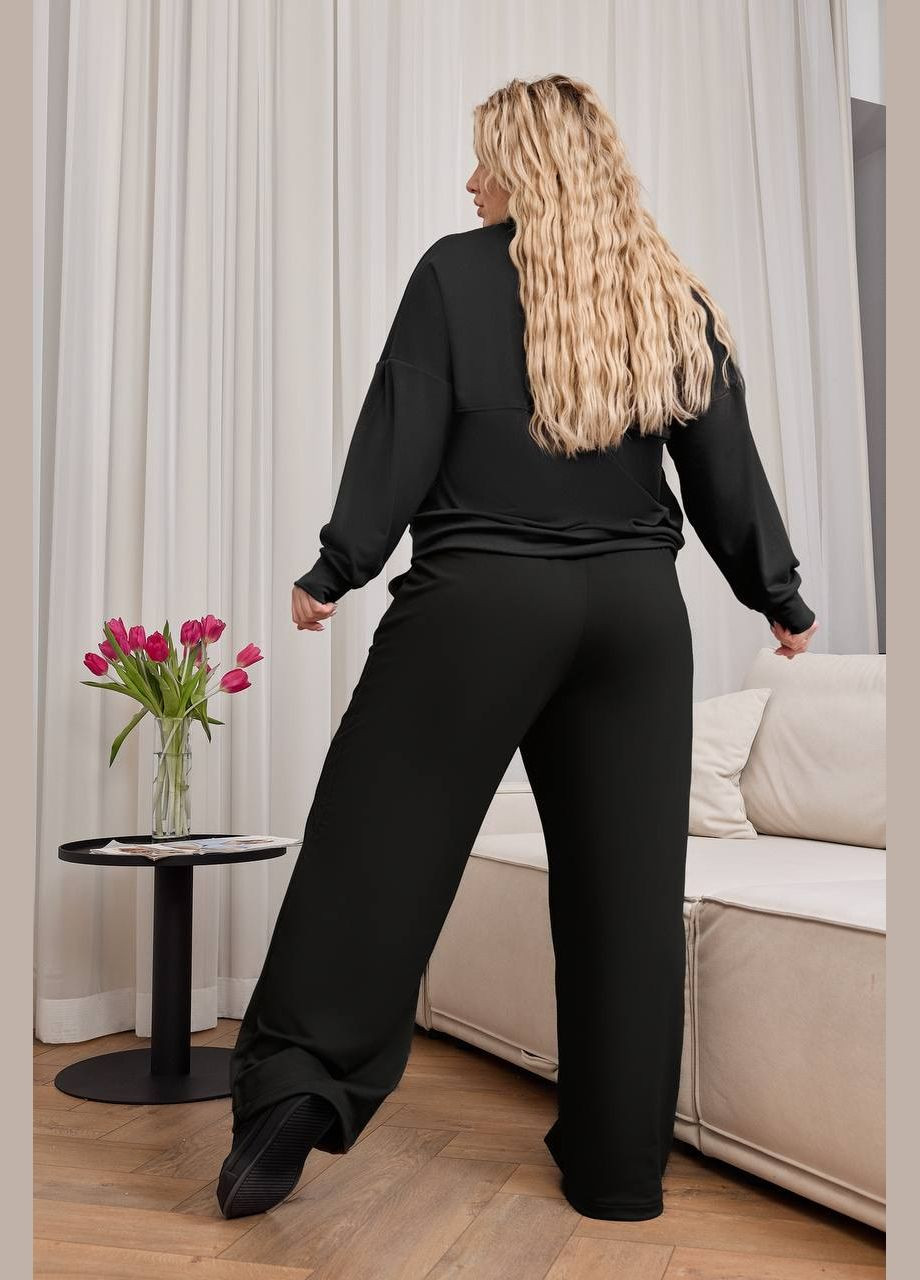 Женский прогулочный костюм цвет черный р.50/52 451286 New Trend (282926634)