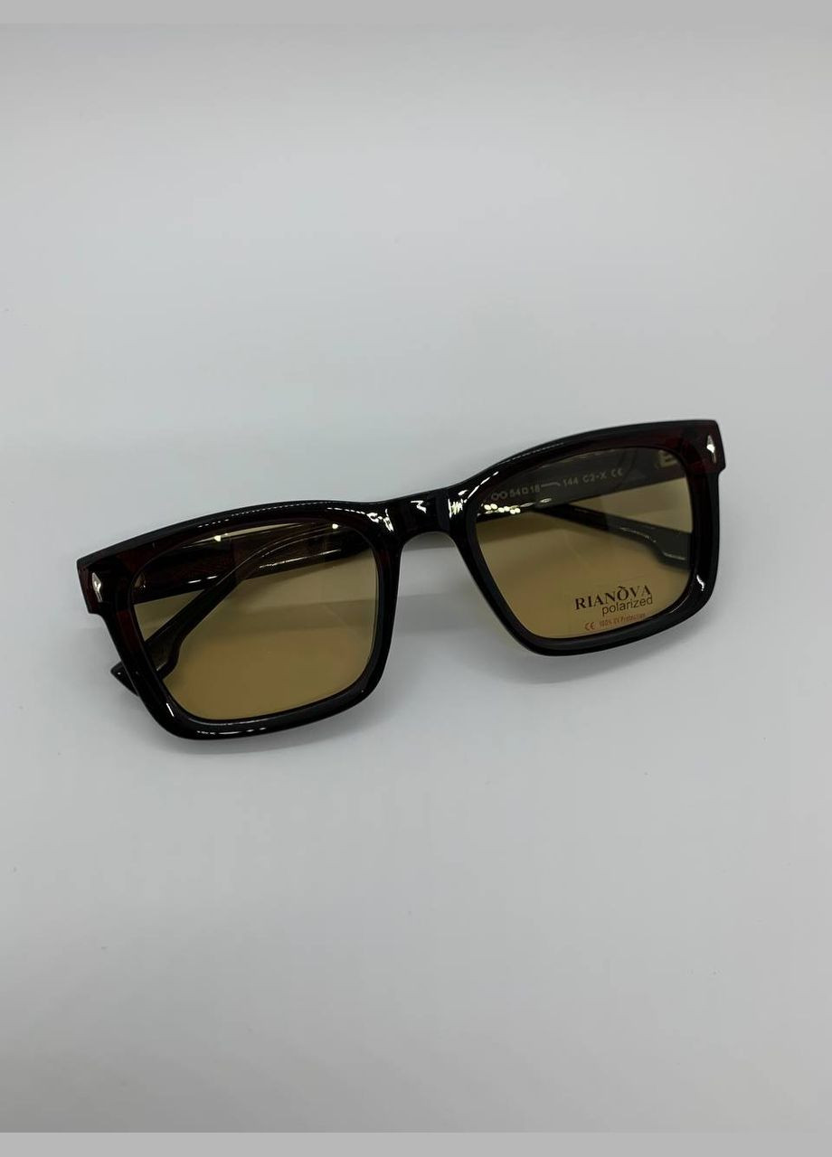 Сонцезахисні окуляри унісекс з поляризацією, UV-захистом та фотохромною лінзою-хамелеон, стильні окуляри в коричневій оправі No Brand (345702278)