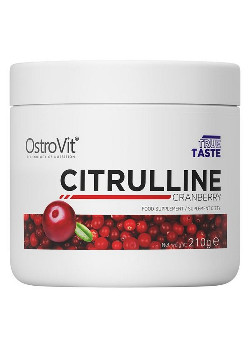 Аминокислота Citrulline, 210 грамм Клюква Ostrovit (293341207)