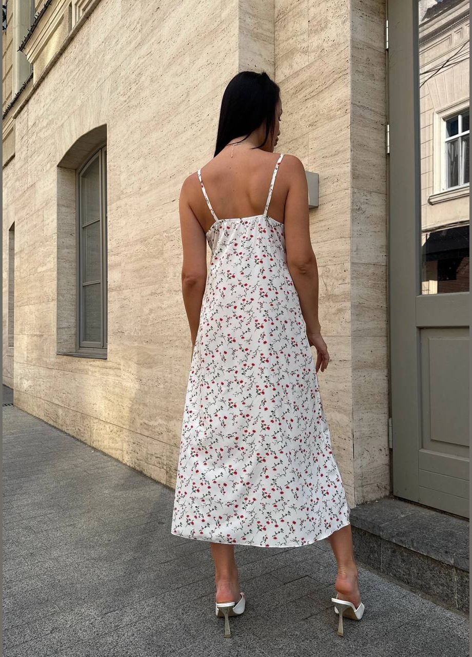 Жіночий сарафан міді з квітковим принтом MonCher (339604715)