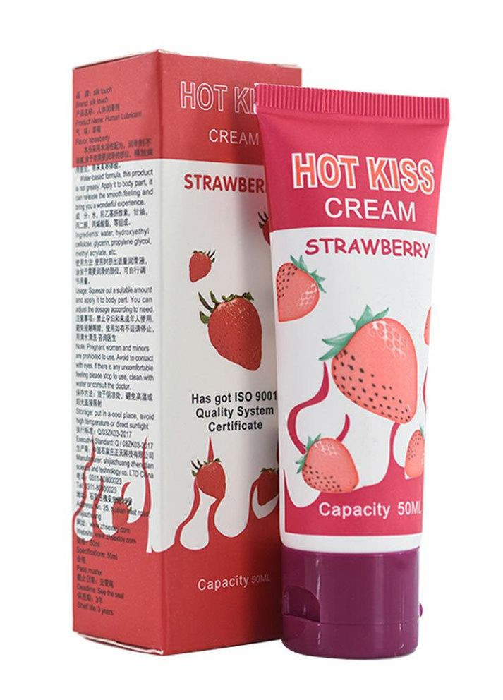 Лубрикант на водній основі "Hot Kiss" 50 мл - Полуниця - Інтимна змазка No Brand (370611778)