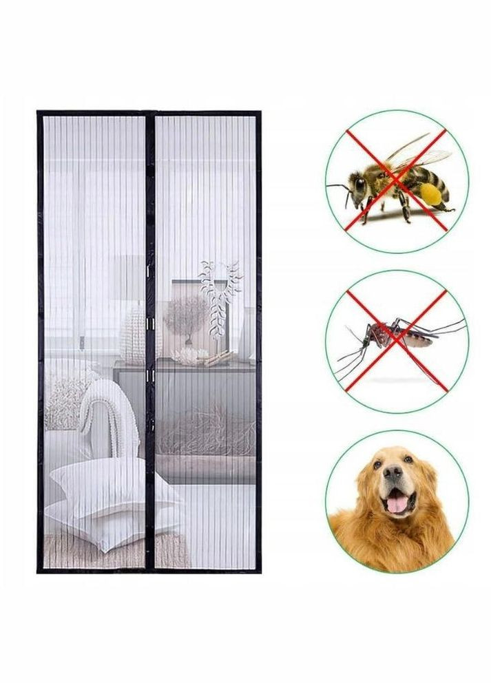 Антимоскітна сітка на двері 100 х 220 см на магнітах, магнітна москітна сітка Livarno home (363043659)