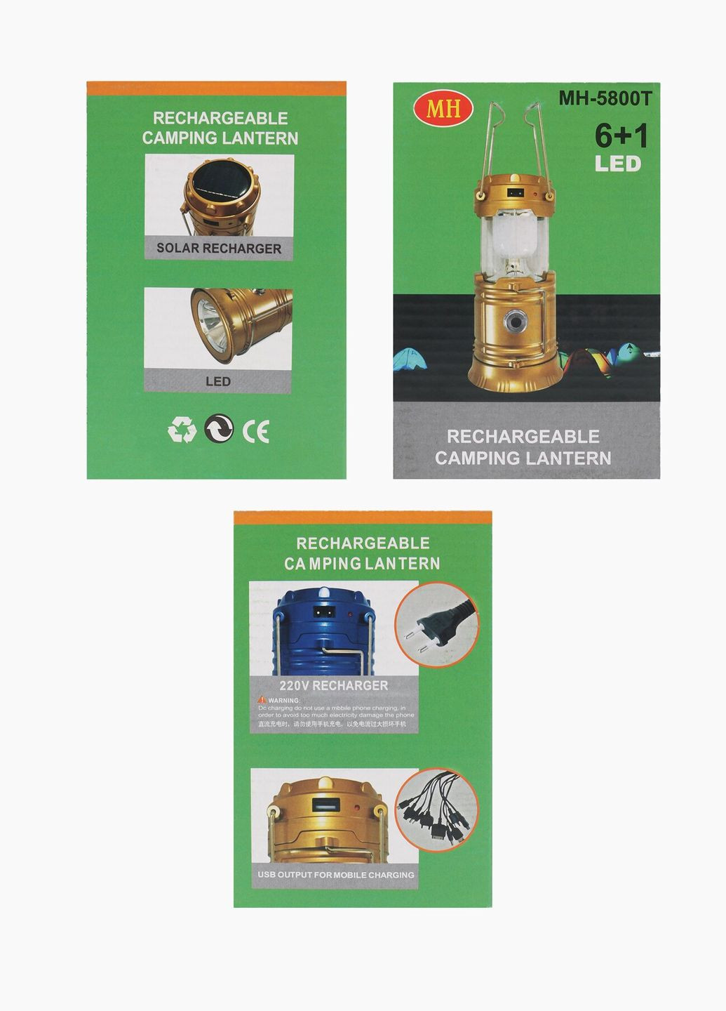 Кемпінговий LED ліхтар, MH-5800T з USB акомуляторний з сонячною панеллю MH-5800T (2000989474319) shop (2000989474319) No Brand (362895232)