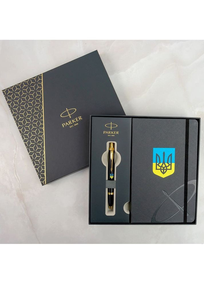 Набор IM 17 UKRAINE Black GT BP шариковая ручка + блокнот 22032b24_T0016u Parker (361448130)