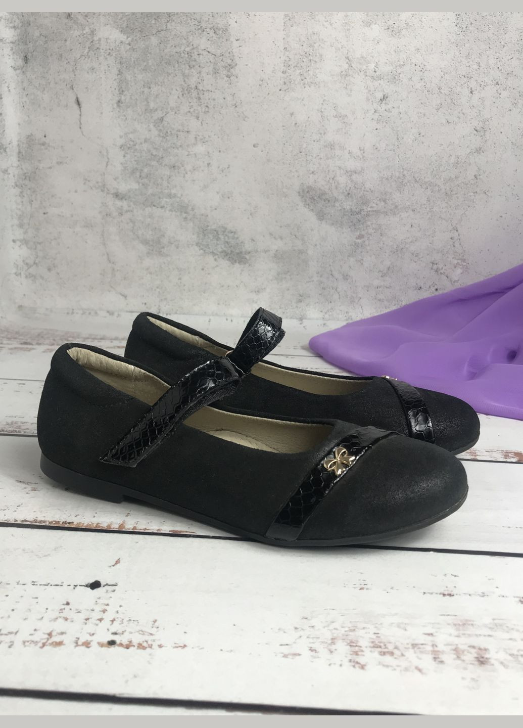 Туфлі дитячі для дівчинки for kids Чорний (988) Fashion (347236051)