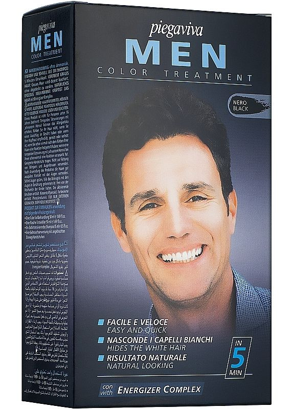 Безаммиачная краска для волос Piegaviva Man Color Treatment Black (2-941776) Oyster (369792111)