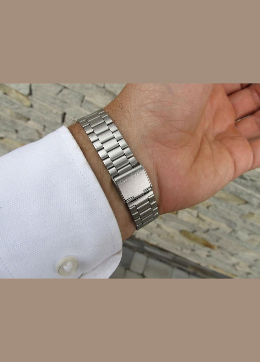 Супермодні чоловічі кварцові годинники круглі в срібному кольорі Casio (336947971)