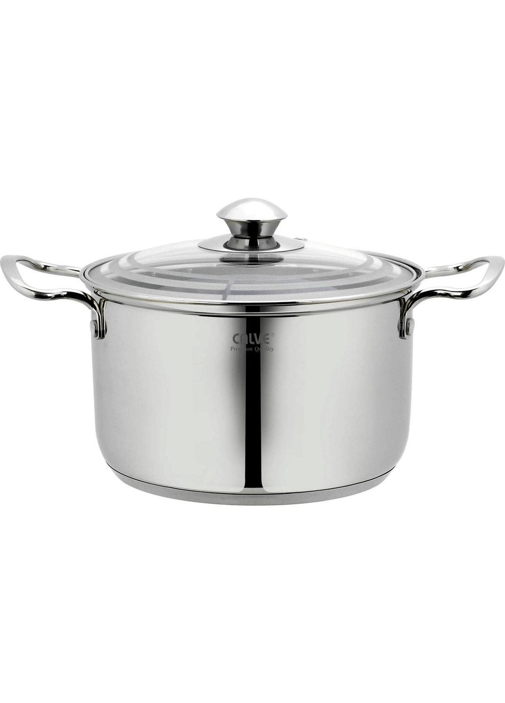 Каструля нержавійка з кришкою 24 см, 5.5 л (CL-1866) Calve (334712955)