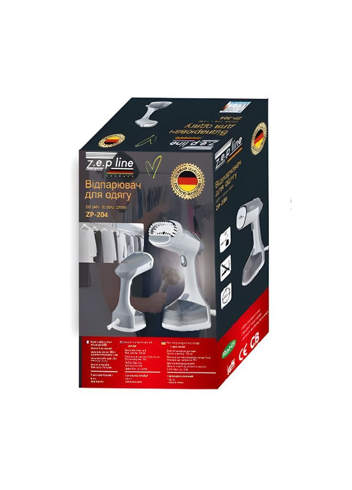 Вертикальний ручний відпарювач для одягу Zepline ZP-204 (363837155)