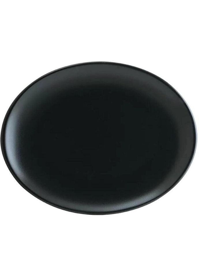 Тарілка обідня овальна Notte NOTMOV25OV 25 см чорна Bonna (296636629)