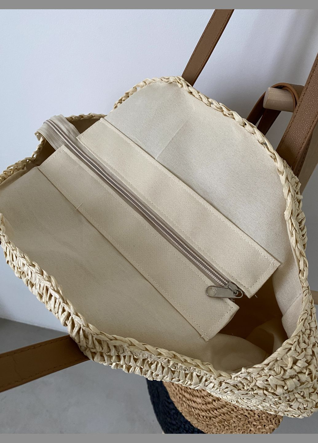 Жіноча літня плетена кругла сумка Шоппер No Brand (293510673)