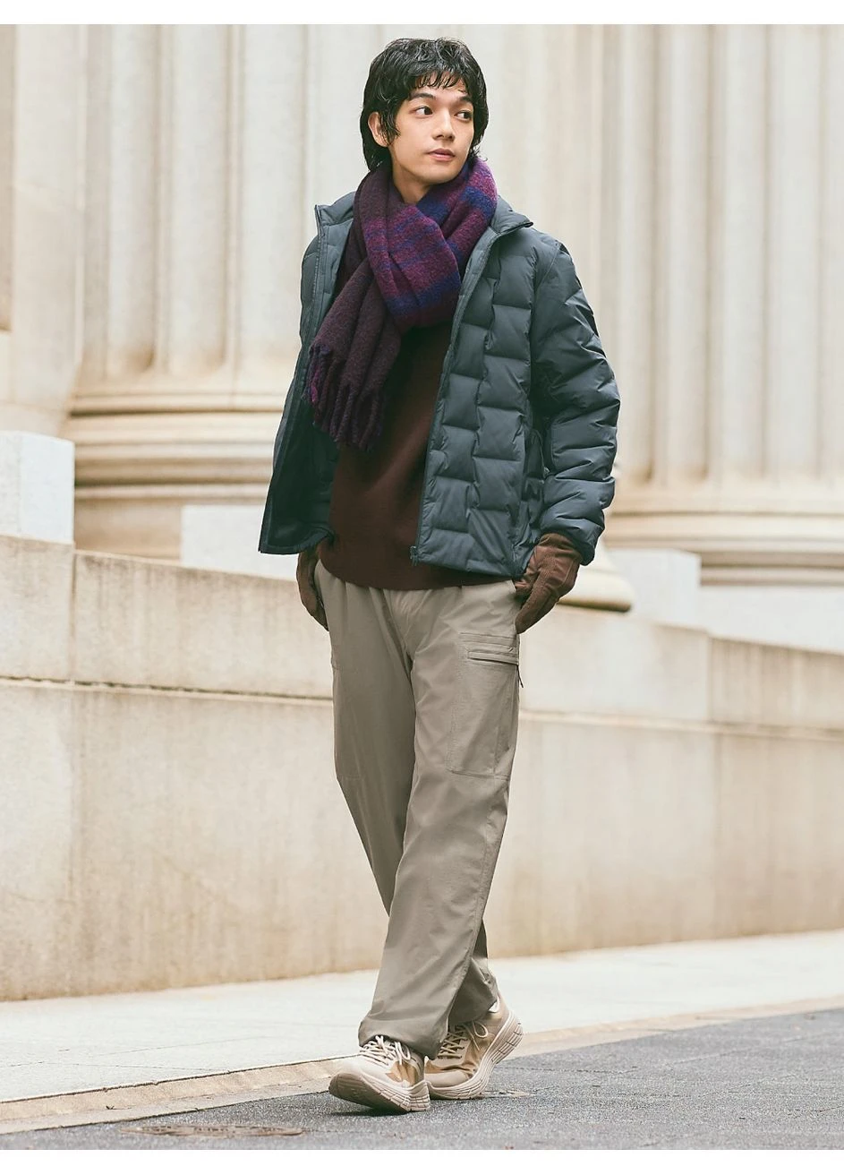 Темно-зеленая куртка puffertech (485476) Uniqlo