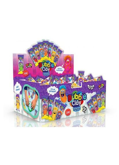 Брикет шарикового пластилина "Bubble Clay" (укр) Danko Toys (318016665)